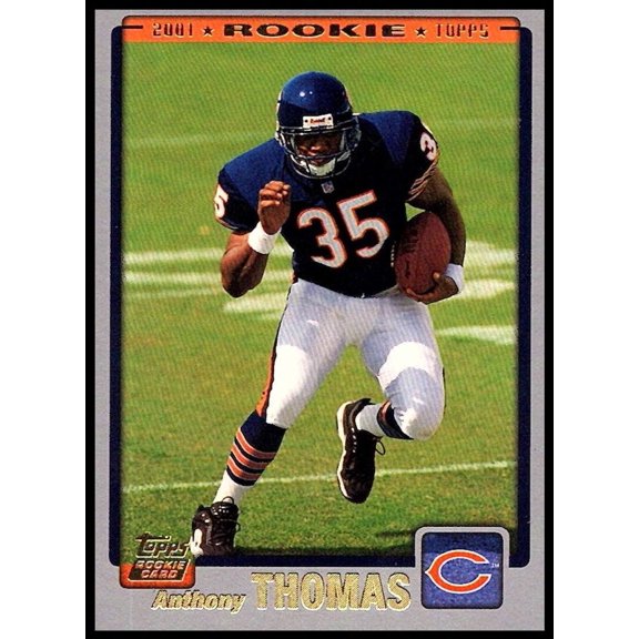 2001 Topps Anthony Thomas #358 Rookie Football Card NM-MT Chicago Bears Chicago Bears NFL Football Trading Card