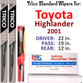 thumbnail image 1 of 2001 Toyota Highlander Wiper Blades (Set of 3) w/Rear Wiper, 1 of 3