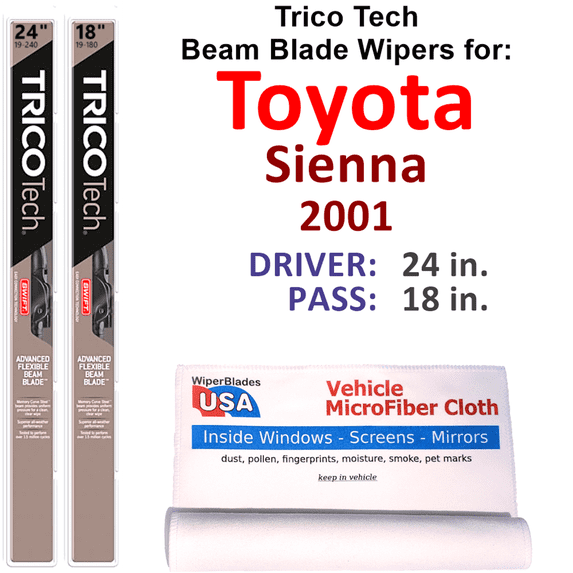 2001 Toyota Sienna Beam Blade Wipers (Set of 2)