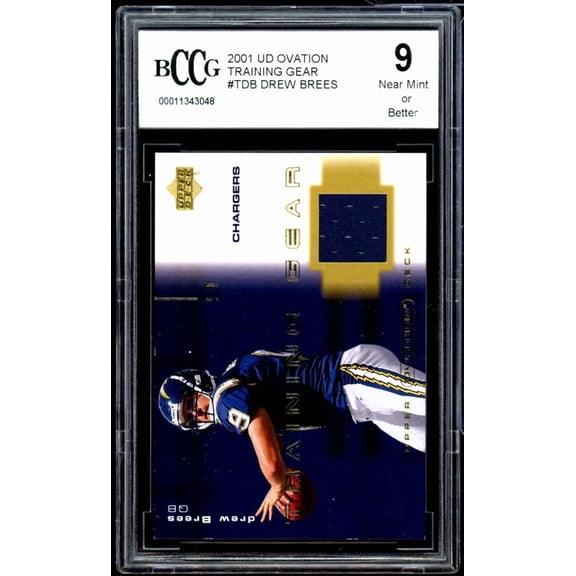 2001 Ud Ovation Training Gear #Tdb Drew Brees Rookie Card BGS BCCG 9 Near Mint+