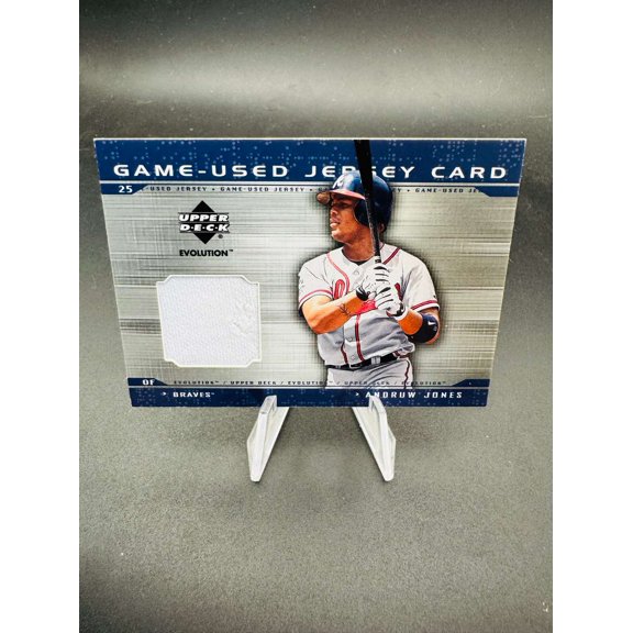 2001 Upper Deck Evolution Andruw Jones J-AJ Game-Used Jersey Atlanta Braves Atlanta Braves MLB Baseball Trading Card