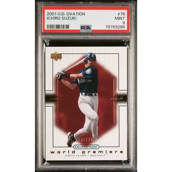 2001 Upper Deck Ovation Ichiro Suzuki #76 0137/2000 PSA 9