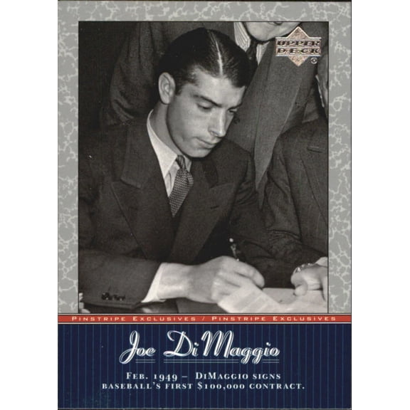 2001 Upper Deck Pinstripe Exclusives DiMaggio #JD37 Joe DiMaggio MLB Baseball Trading Card