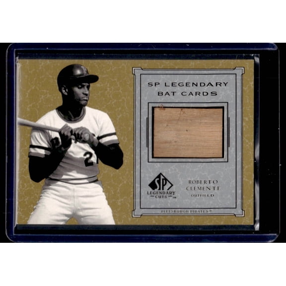 2001 Upper Deck SP Legendary Cuts Bat Cards Roberto Clemente #B-RCL Bat Relic