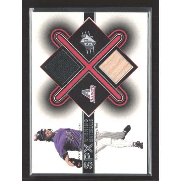 2001 Upper Deck SPx Winning Materials Randy Johnson #RJ2 Game-Used Bat Game-Used Jersey