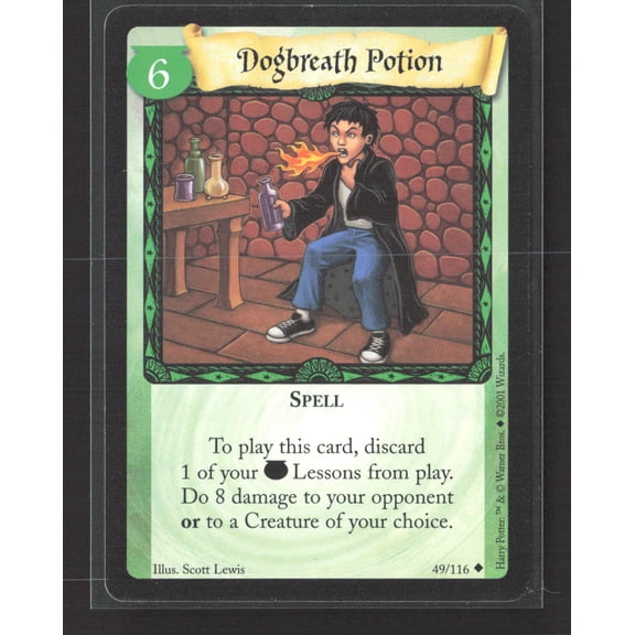 2001 Wizards of the Coast Harry Potter Trading Card Game Base Set Dogbreath Potion