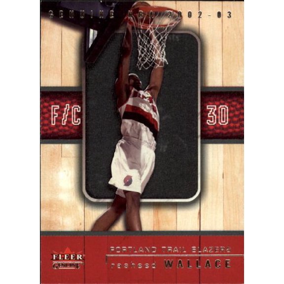 2002-03 Fleer Genuine #45 Rasheed Wallace NBA Basketball Trading Card