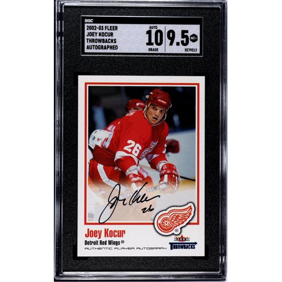 2002-03 Fleer Throwbacks Autographed Joey Kocur #NNO Auto SGC 9.5 Auto 10