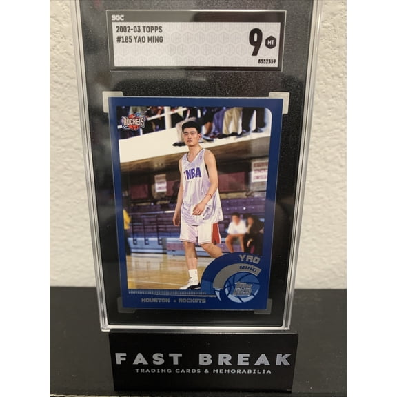 Graded 2002-03 Topps Yao Ming #185 SGC 9 Basketball Card