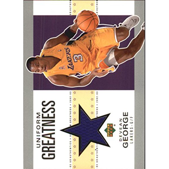 2002-03 UD Authentics Uniform Greatness #DGU Devean George Jersey NBA Basketball Trading Card