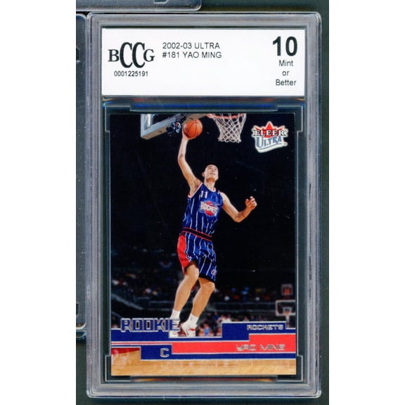 2002-03 Ultra #181 Yao Ming Rookie Card BGS BCCG 10 Mint+