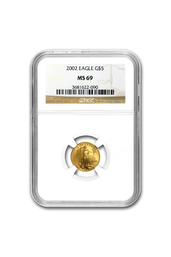 2002 1/10 oz American Gold Eagle MS-69 NGC
