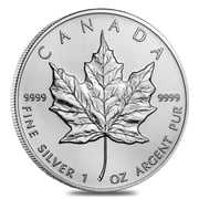 2002 1 oz Silver Canadian Maple Leaf .9999 Fine $5 Coin BU Sealed