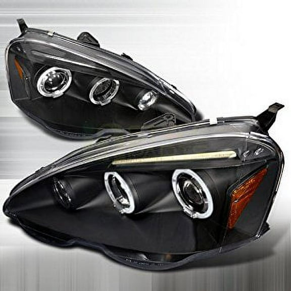 2002-2004 Acura Rsx Halo Led Projector Headlights Black