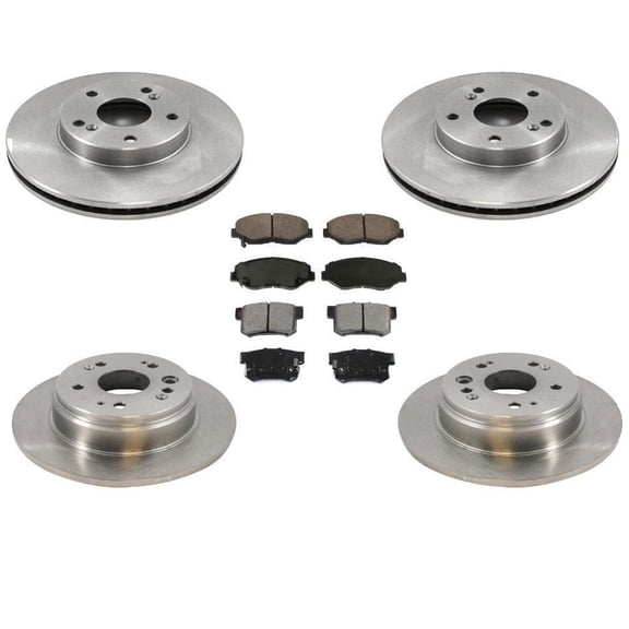 2002-2004 for Honda Rotor & Pad Kit - OE Style Ceramic FR/RR Disc Brake Set for HO OH CD878 CD914 - Fits 2002-2004 for Honda All Models