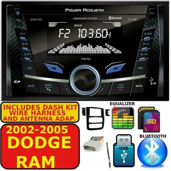 2002-2005 RAM BLUETOOTH USB AUX AM/FM CAR STEREO RADIO PACKAGE