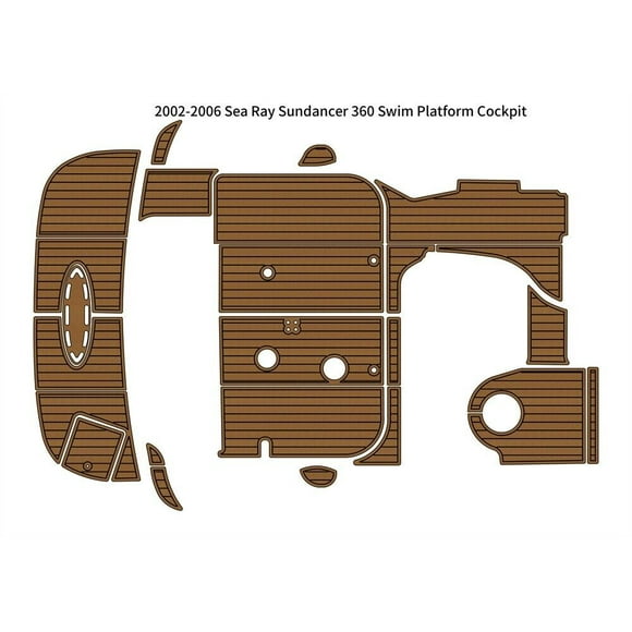 2002-2006 Sea Ray Sundancer 360 Swim Platform Cockpit Pad Boat EVA Teak Floor