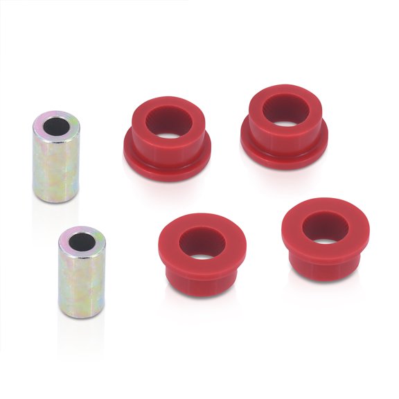 For 2002-2014 Subaru Impreza / WRX / STI 2-Piece Rear Lower Control Arm Solid Polyurethane Bushing Kit (Red) - GE GH GV GR GE8 GH8 Suspension Bushings