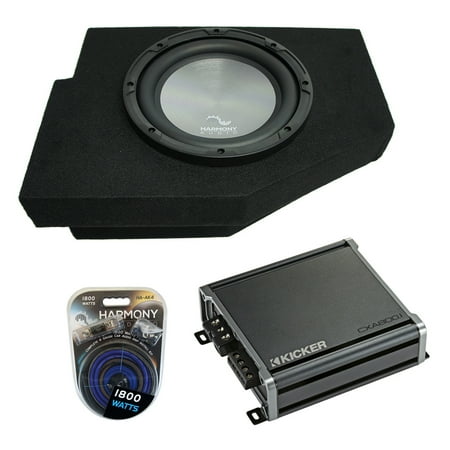 2002-2015 Fits Dodge Ram Quad / Crew Harmony A102 Single 10" Sub Box & CXA800.1