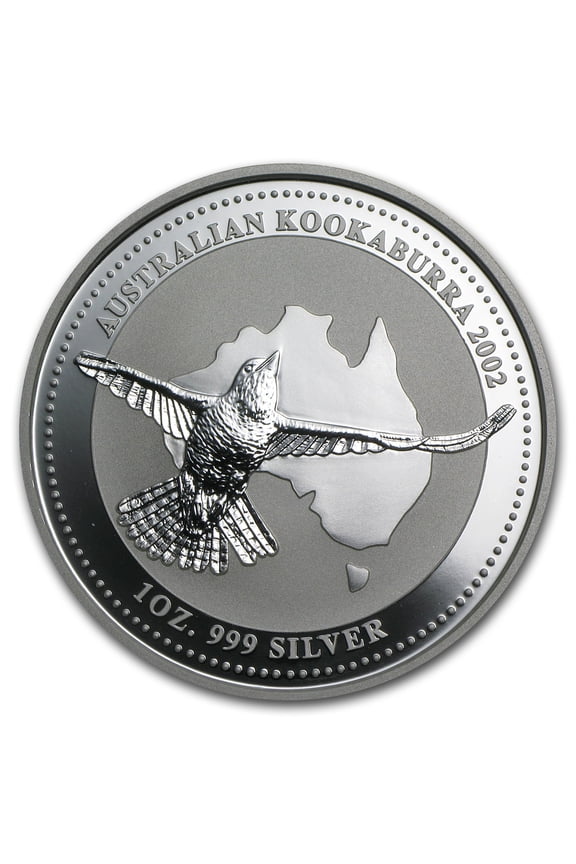 2002 Australia 1 oz Silver Kookaburra BU