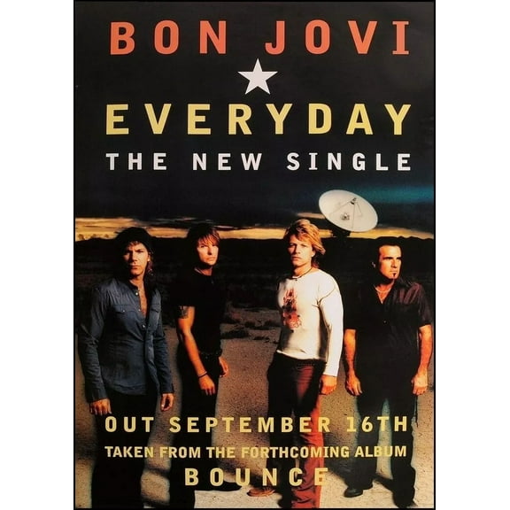 2002 BON JOVI POSTER WALL ART PRINT FROM A MUSIC STORE DISPLAY ES 24 x 36 Inch Poster