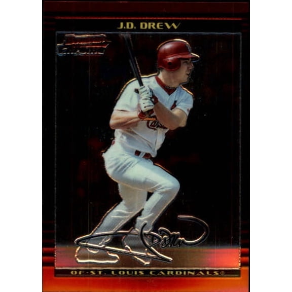2002 Bowman Chrome #49 J.D. Drew MLB Baseball Trading Card