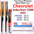 thumbnail image 1 of 2002 Chevrolet Suburban 1500 Performance Beam Wipers (Set of 3) w/Rear Wiper, 1 of 3