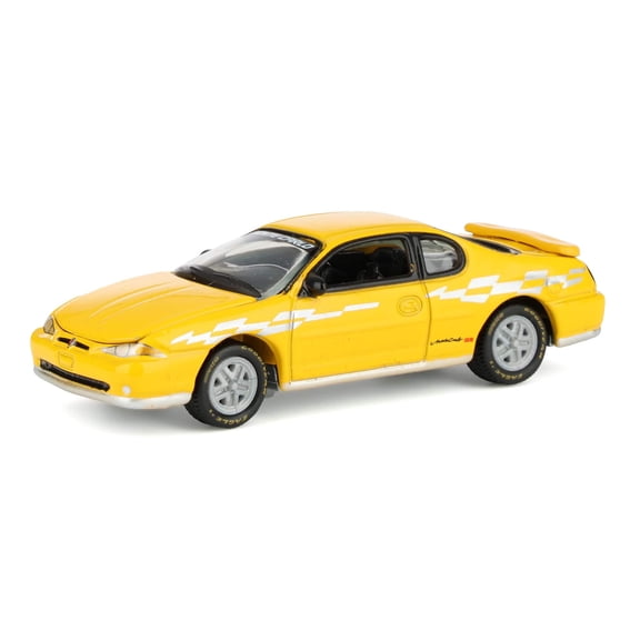 Johnny Lightning 1/64 2002 Chevy Monte Carlo Pace Car, Competition Yellow, Collector Tin Series, JLCT020-A3