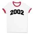 thumbnail image 1 of 2002 College Style Ringer Tee Shirt Unisex Large White/Red, 1 of 5