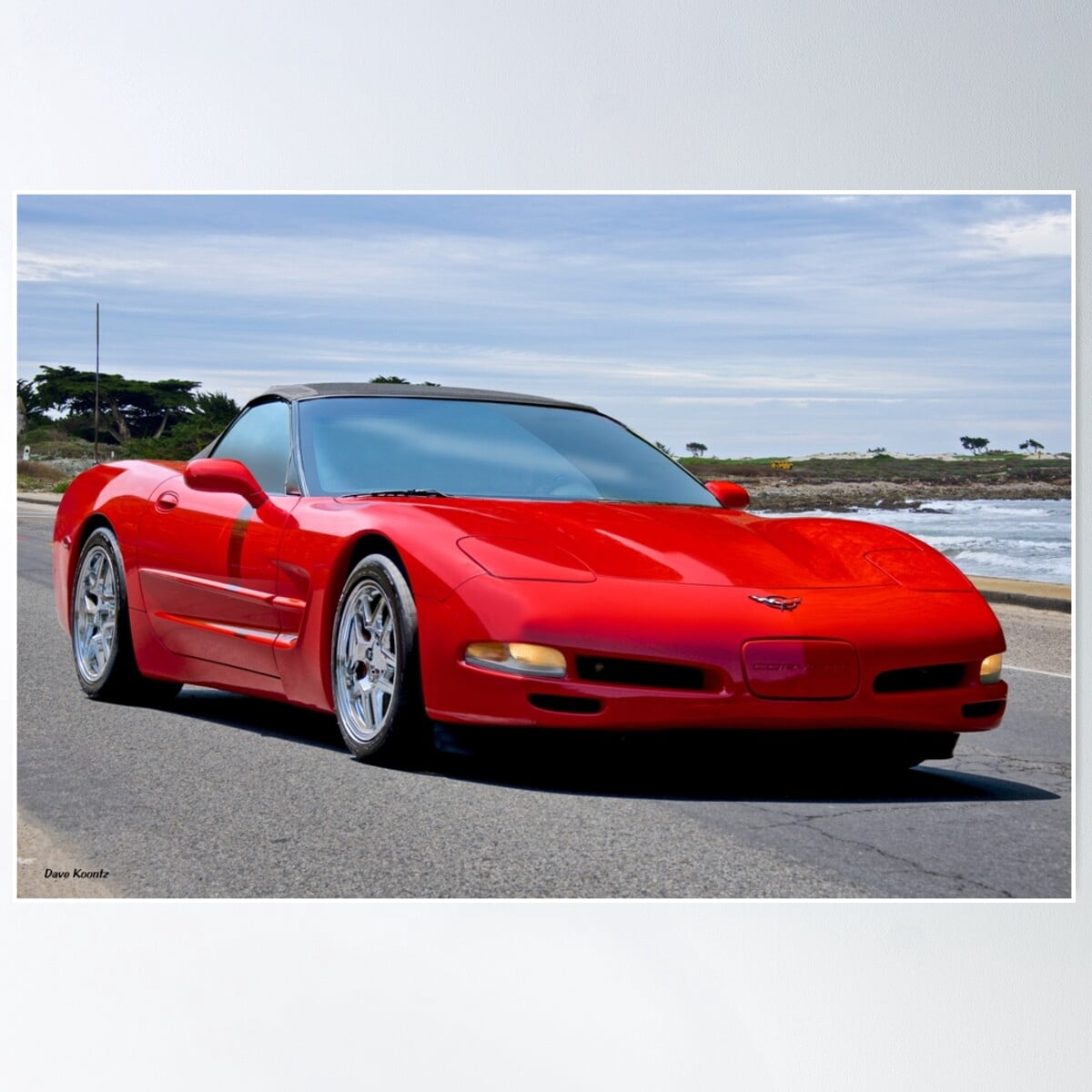 2002 Corvette C5 Roadster Poster Wall Art, Modern Wall Decor For Living ...