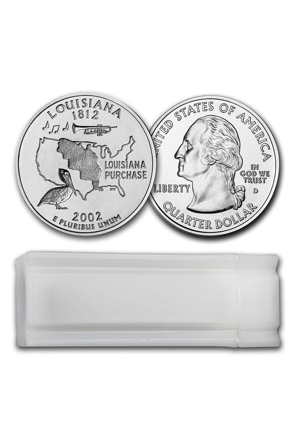 2002-D Louisiana Statehood Quarter 40-Coin Roll BU