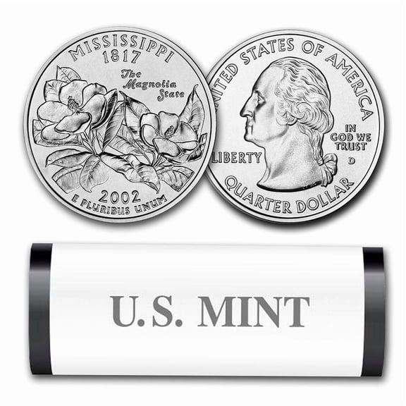 2002-D Mississippi Statehood Quarter 40-Coin Roll (Mint Wrapped)