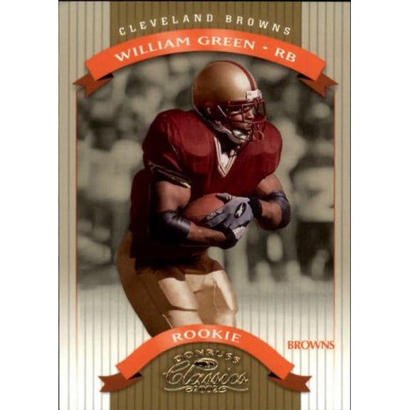 2002 Donruss Classics #156 William Green RC /1000 NFL Football Trading Card