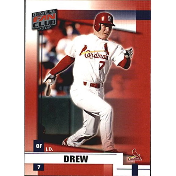 2002 Donruss Fan Club #24 J.D. Drew MLB Baseball Trading Card