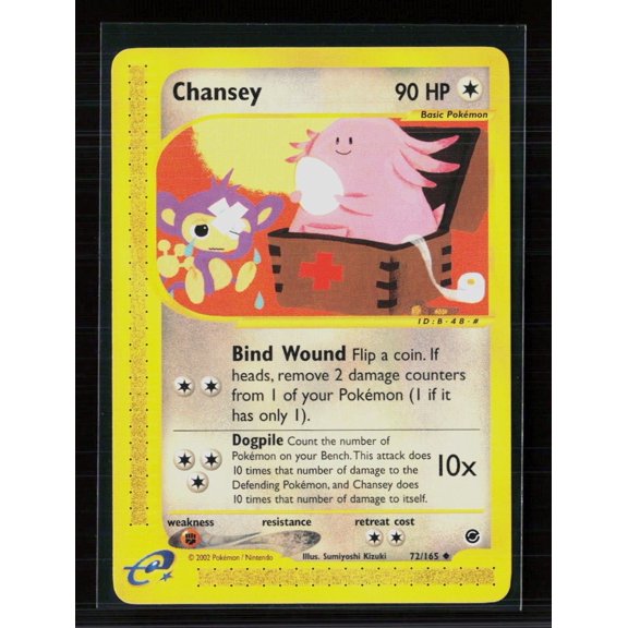 2002 Expedition Base Set Chansey Uncommon #72 165 Pokemon English Lightly Played Card