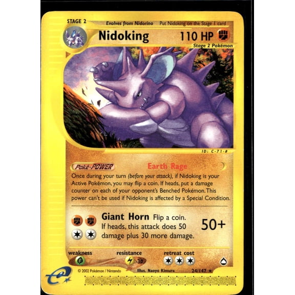 2002 Expedition Base Set Nidoking Holo Rare #24/147