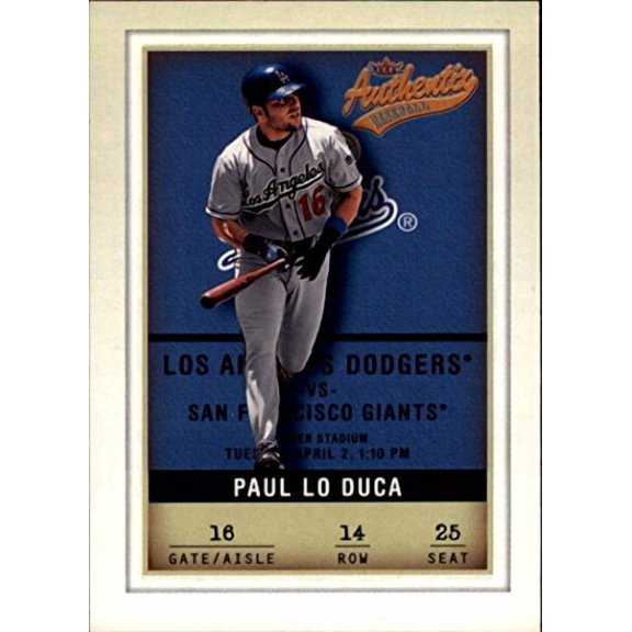2002 Fleer Authentix #14 Paul LoDuca MLB Baseball Trading Card