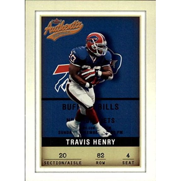 2002 Fleer Authentix #82 Travis Henry NFL Football Trading Card