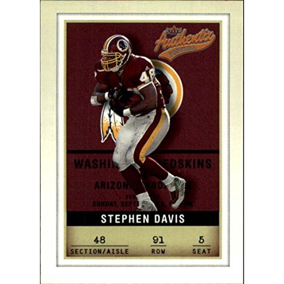 2002 Fleer Authentix #91 Stephen Davis NFL Football Trading Card