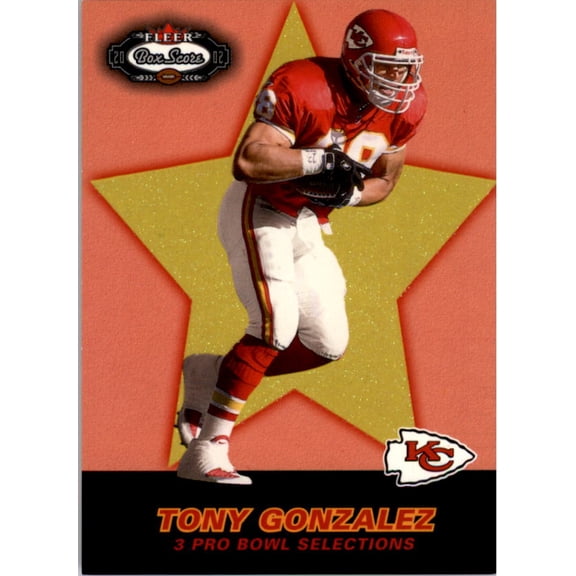 2002 Fleer Box Score #230 Tony Gonzalez AP NFL Football Trading Card