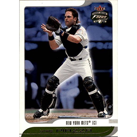 2002 Fleer Focus JE #1 Mike Piazza MLB Baseball Trading Card