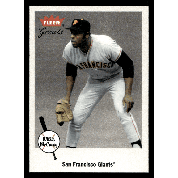 Willie McCovey 2002 Fleer Greats Baseball Trading Card #53 San Francisco Giants MLB