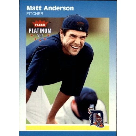 2002 Fleer Platinum #38 Matt Anderson MLB Baseball Trading Card