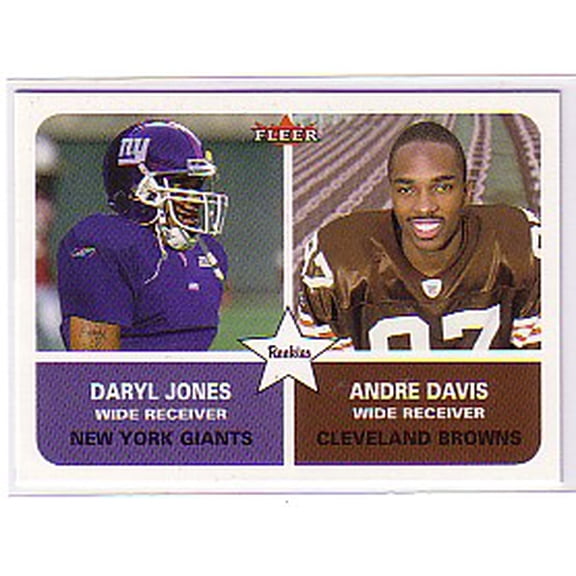 2002 Fleer Tradition #285 Andre Davis RC Daryl Jones RC NFL Football Trading Card