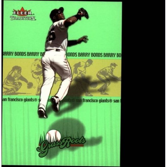 2002 Fleer Tradition Grass Roots #1 Barry Bonds MLB Baseball Trading Card