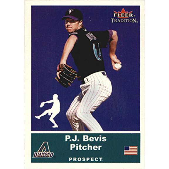 2002 Fleer Tradition Update Glossy #U1 P.J. Bevis /200 MLB Baseball Trading Card