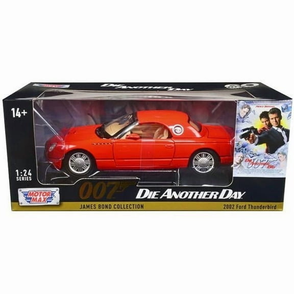 2002 Ford Thunderbird Orange James Bond 007 Die Another Day 2002 Movie James Bond Collection Series 1-24 Diecast Model Car