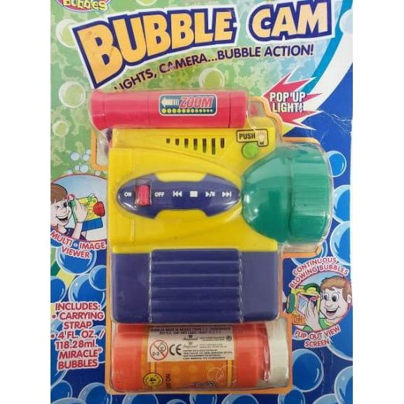 2002 Imperial Toys Battery Operated Bubble Cam With 4 oz Miracle Bubbles