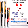 thumbnail image 1 of 2002 Kia Rio Performance Beam Wipers (Set of 3) w/Rear Wiper, 1 of 3