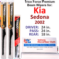 thumbnail image 1 of 2002 Kia Sedona Performance Beam Wipers (Set of 3) w/Rear Wiper, 1 of 3